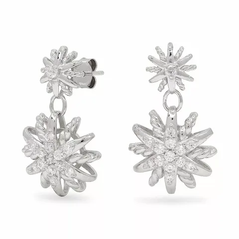 Stora stjärna örhängen i silver