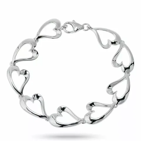hjärta armband i silver x 2,1 mm