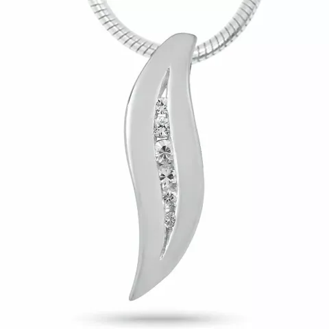 zirkon hängen i silver