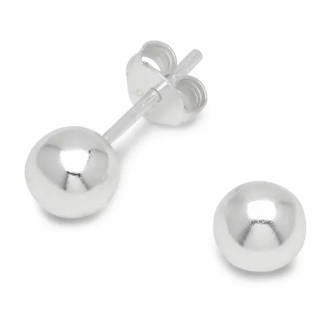 6 mm kula örhängen i silver