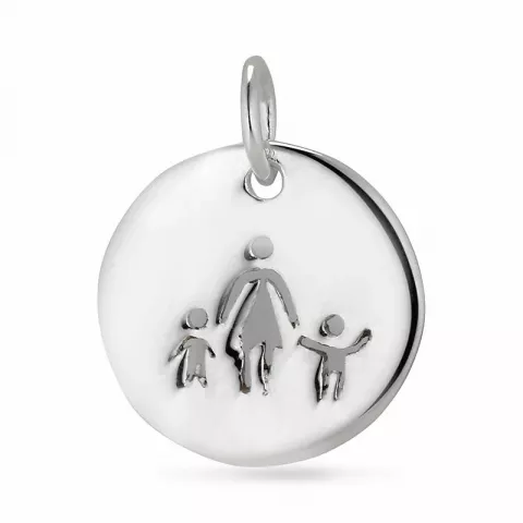 mor och barn hängen i silver