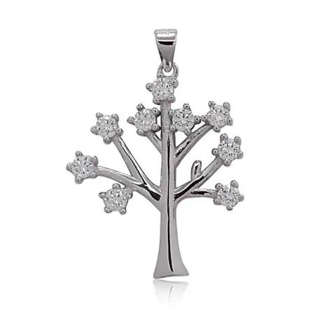 22 x 31 mm trä hängen i silver