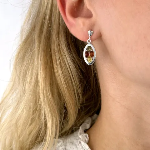 Ovala örhängestift i silver