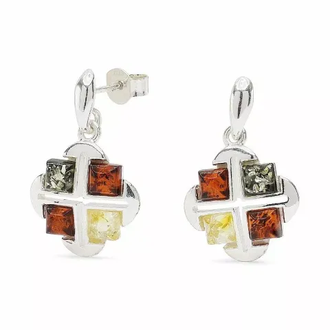 Själslig fyrkantigt örhängestift i silver