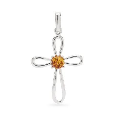 kors hängen i silver