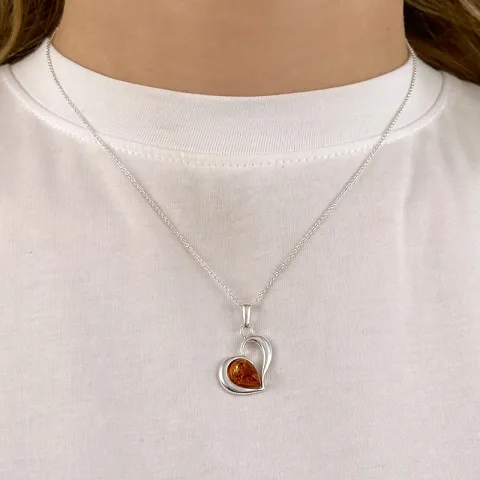 Hjärta hängen i silver