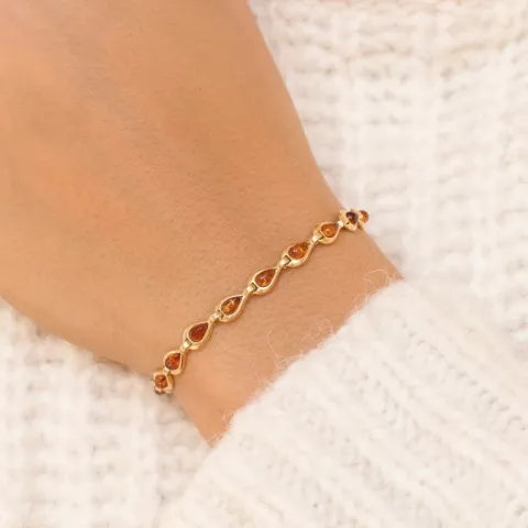 bärnsten ring i förgyllt silver