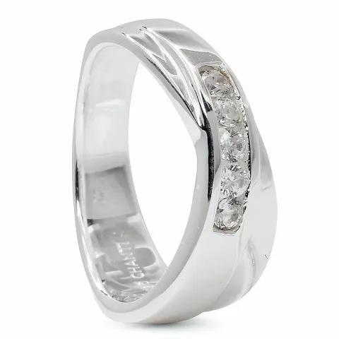 abstrakt ring i silver