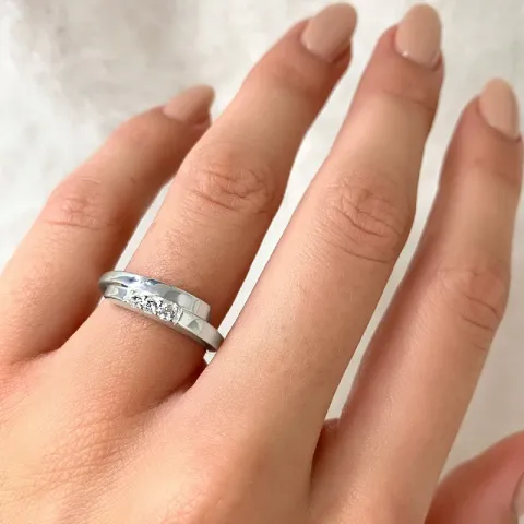 abstrakt silverring i silver