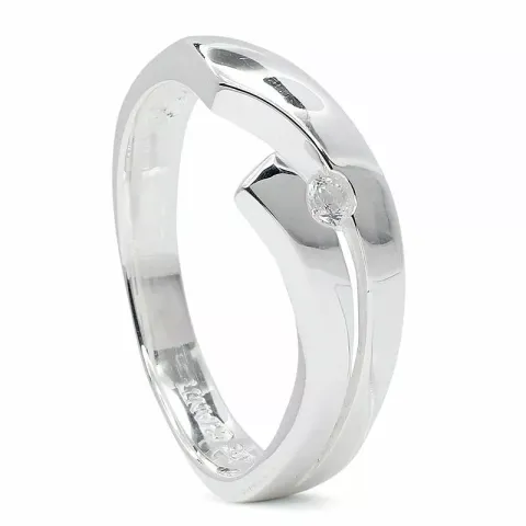 abstrakt ring i silver