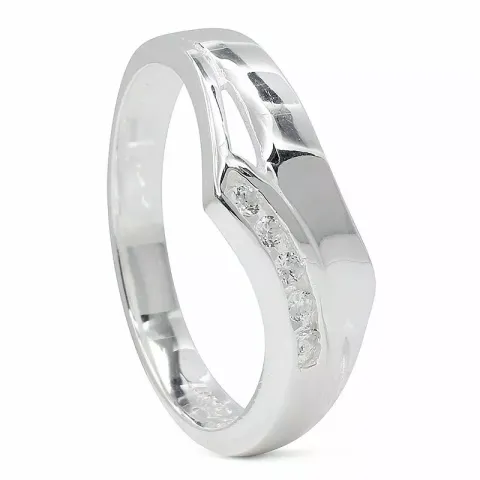 zirkon silverring i silver