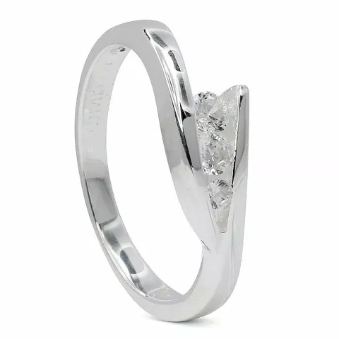 abstrakt ring i silver