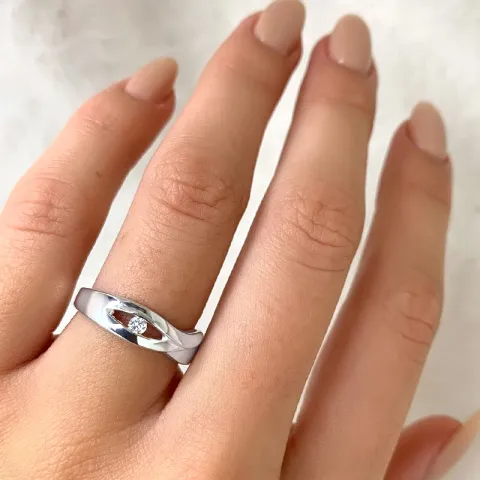 Billiga strukturerad silverring i silver