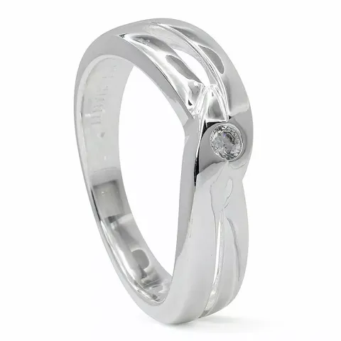 abstrakt silver ring i silver