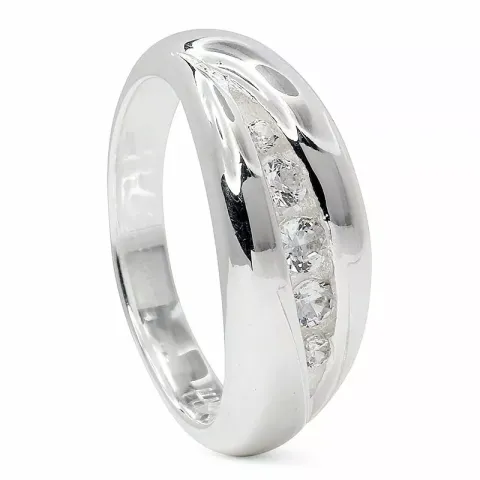 zirkon silverring i silver