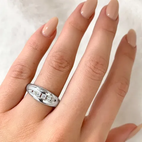 zirkon silverring i silver