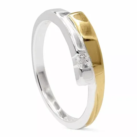 förgylld silverring i silver med förgyllt silver