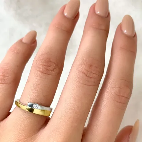 förgylld silverring i silver med förgyllt silver