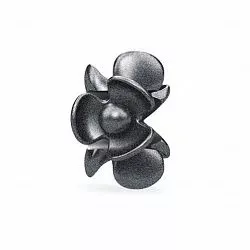 Spinning Wishful Charm blomma charm i oxiderat sterlingsilver