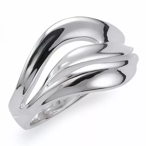 Abstrakt silver ring i silver