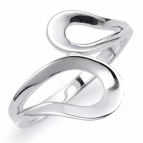 Droppe fingerringar i silver