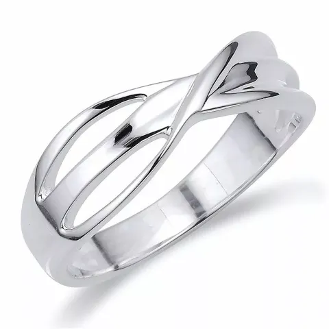 Vridet silver fingerring i silver