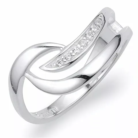 Abstrakt ring i silver