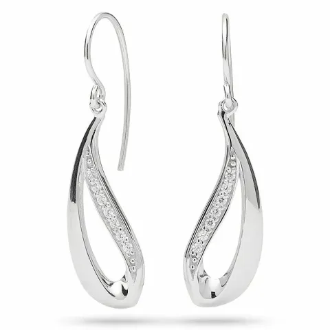 droppe örhängen i rhodinerat silver