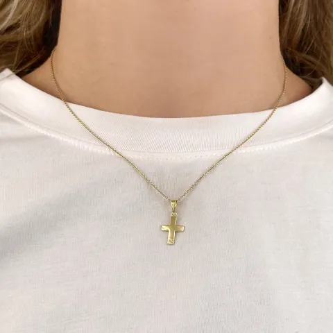 10,5 x 13,5 mm kors hängen i 8 karat guld