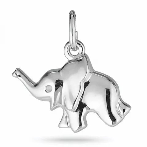 elefant hängen i rhodinerat silver