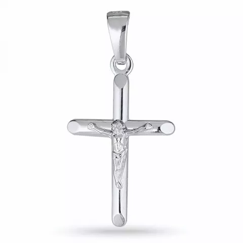 Jesus kors hängen i rhodinerat silver