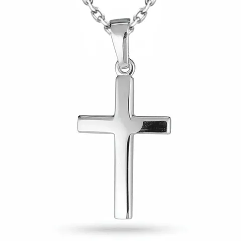 kors halsband i silver med hängen i silver - Amoré