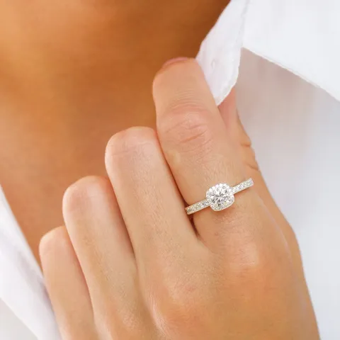 zirkon ring i silver