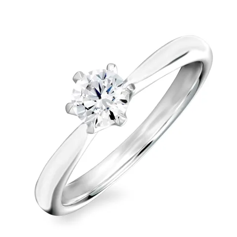 zirkon solitärring i silver