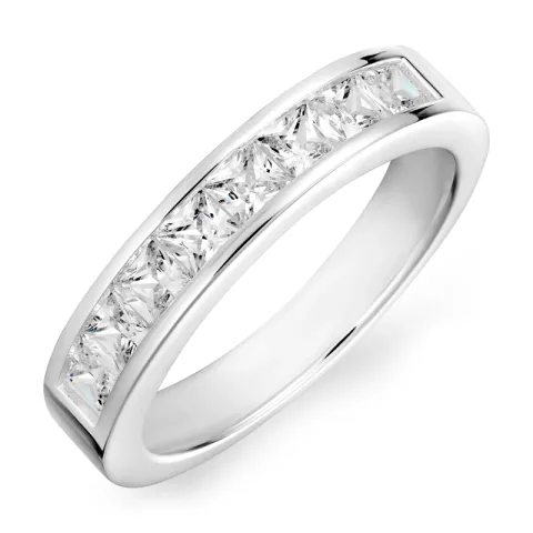 zirkon alliancring i silver