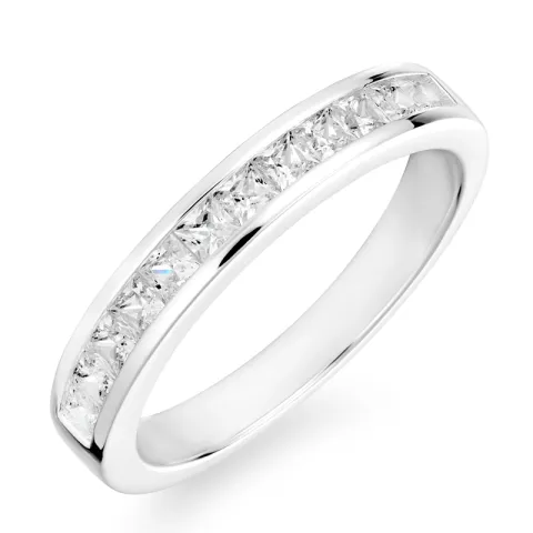 zirkon alliancring i silver