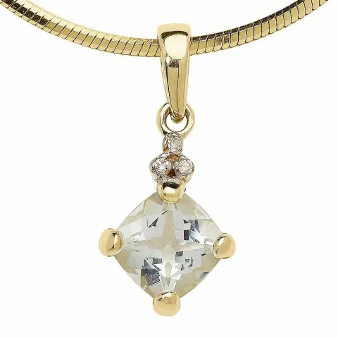 hängen i 9 carat guld med rodium 0,010 ct