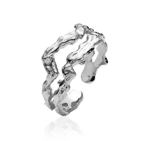 Sistie x Signe Kragh ring i rhodinerat silver