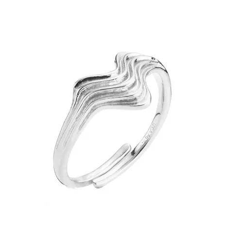 Sistie x Silke justerbar ring i silver