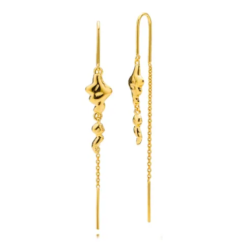 Sistie Oceana kedja örhängen i förgyllt silver