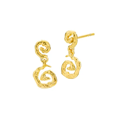 Sistie Isola örhängen i förgyllt silver