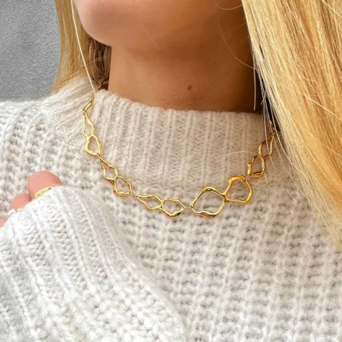 Sistie2ND x Signe Kragh halsband i förgyllt stål