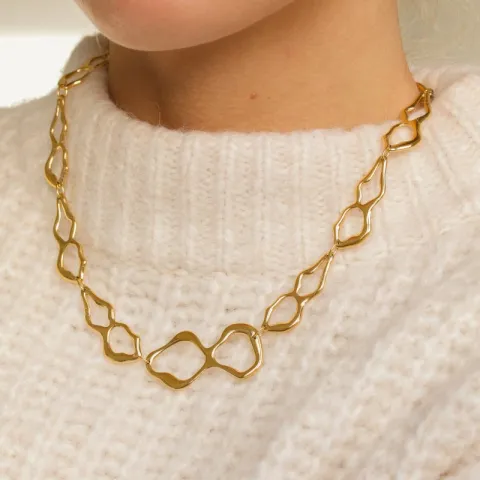 Sistie2ND x Signe Kragh halsband i förgyllt stål