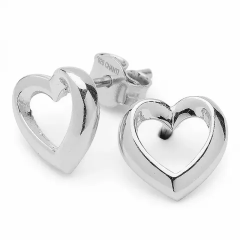 Kollektionsprov hjärta örhängestift i silver