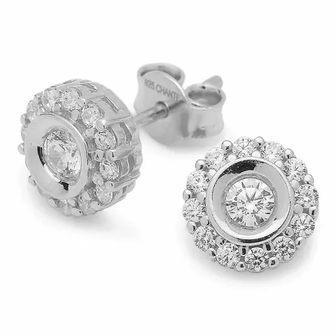 runda örhängestift i silver