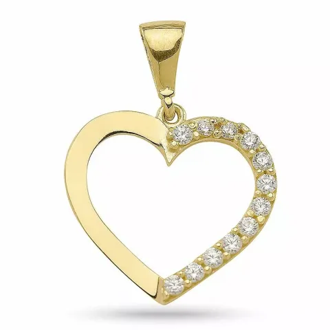 Kollektionsprov hjärta hängen i förgyllt silver