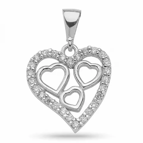 Kollektionsprov hjärta hängen i silver