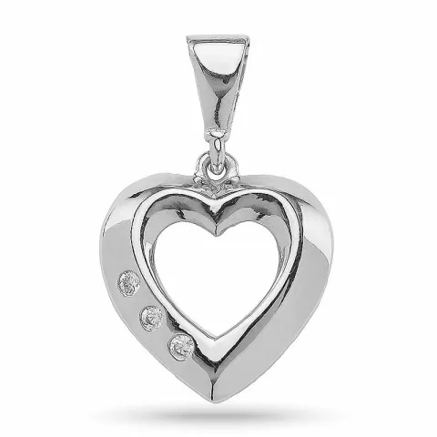hjärta hängen i silver