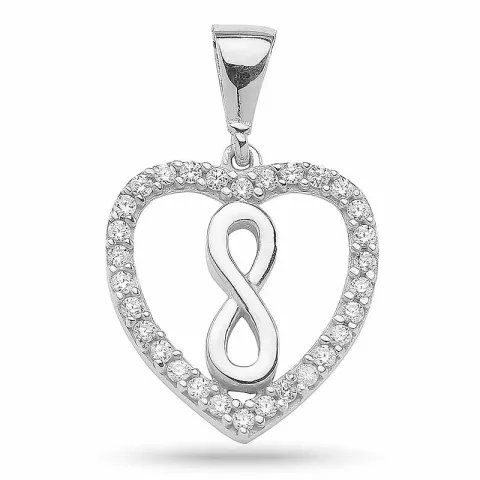 Infinity hjärta hängen i silver