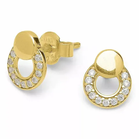 Kollektionsprov cirkel örhängen i förgyllt silver